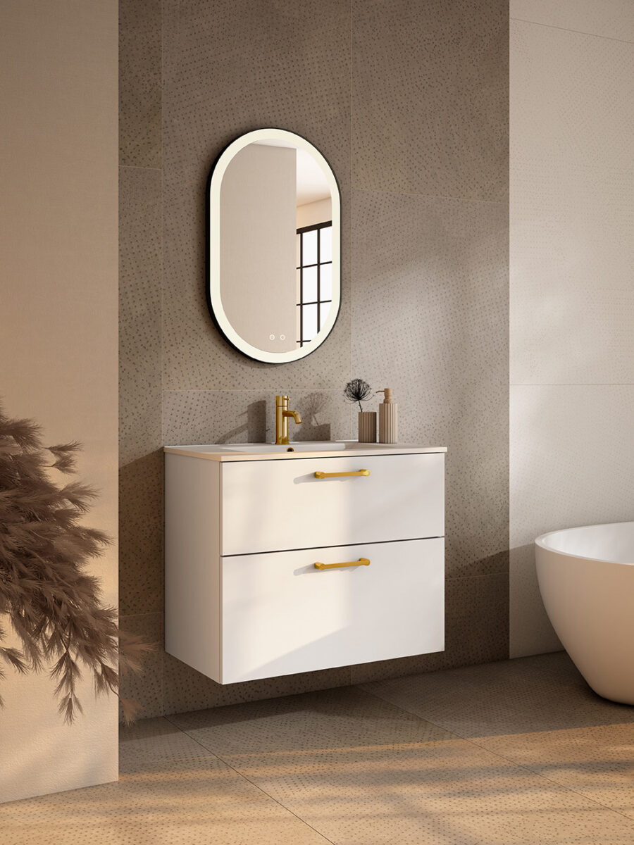 Conjunto mueble VERSO 2 cajones y lavabo Flat de Visobath