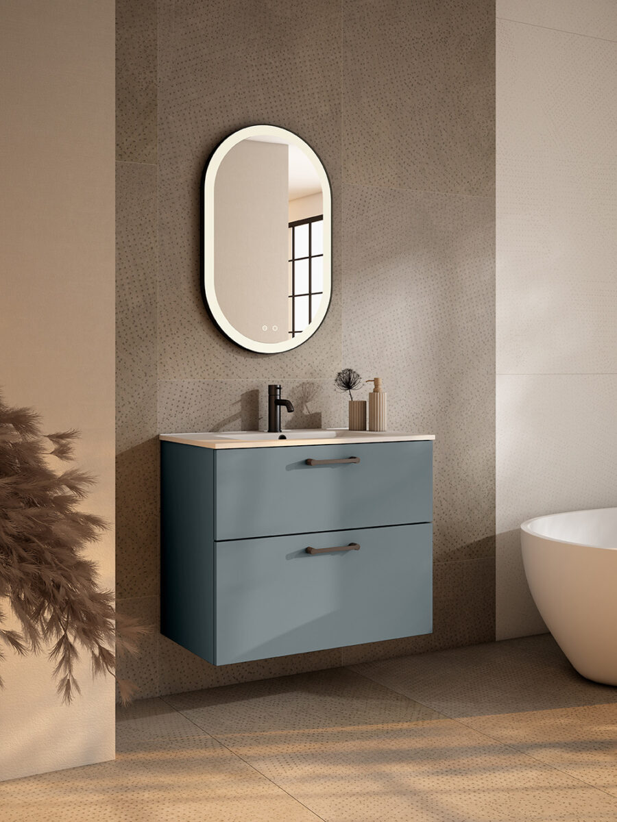 Conjunto mueble VERSO 2 cajones y lavabo Flat de Visobath - Imagen 10