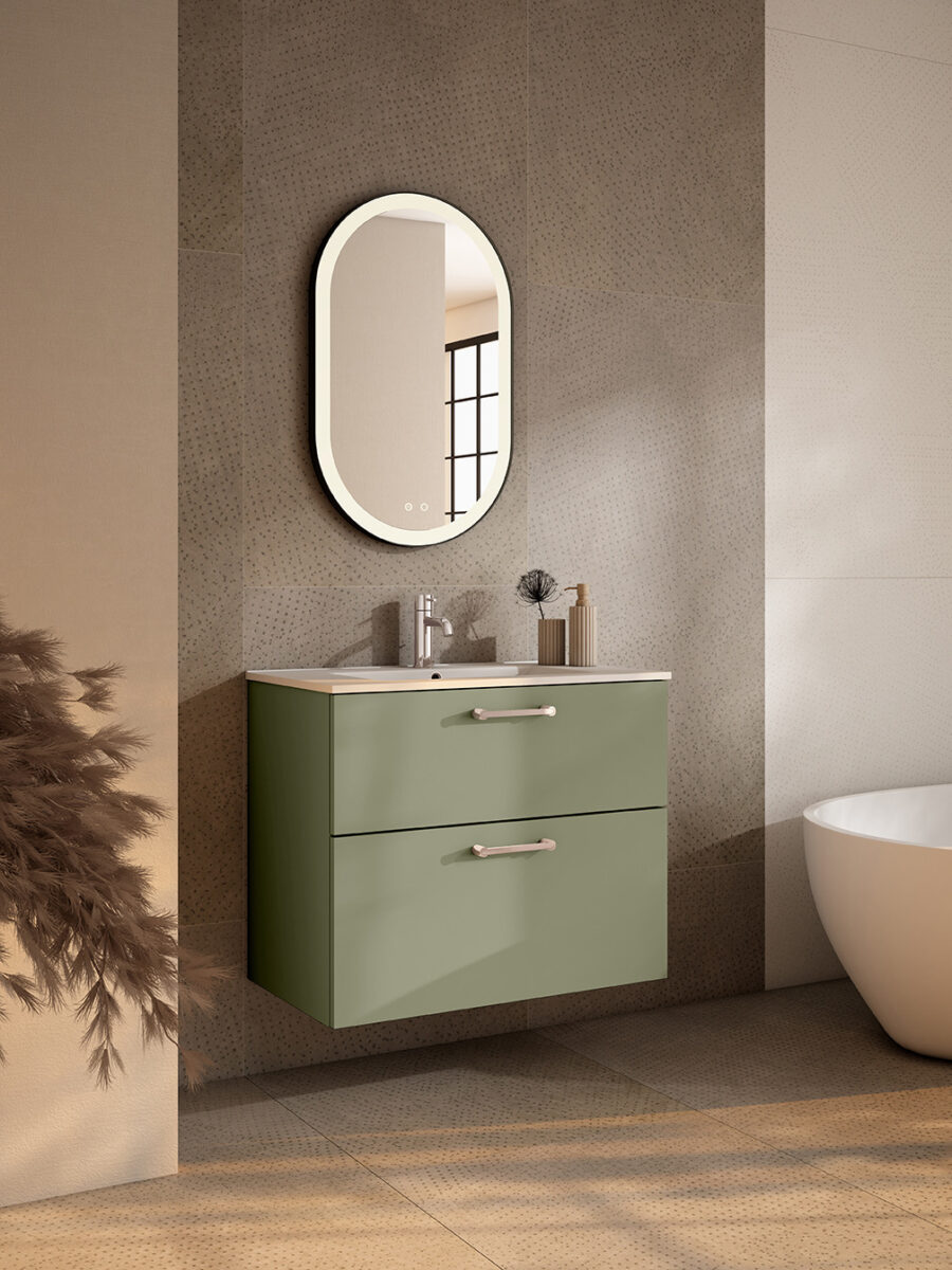 Conjunto mueble VERSO 2 cajones y lavabo Flat de Visobath - Imagen 12