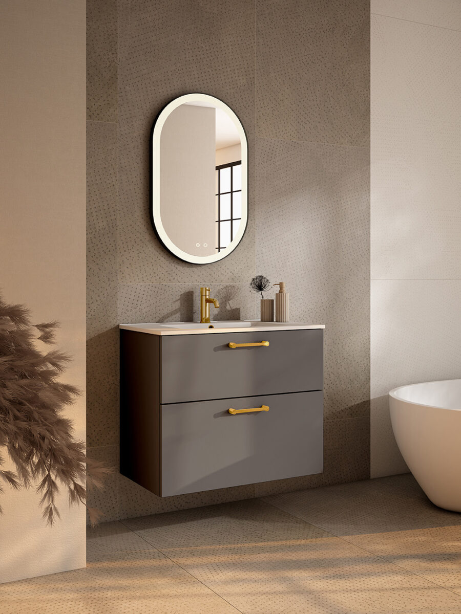 Conjunto mueble VERSO 2 cajones y lavabo Flat de Visobath - Imagen 13