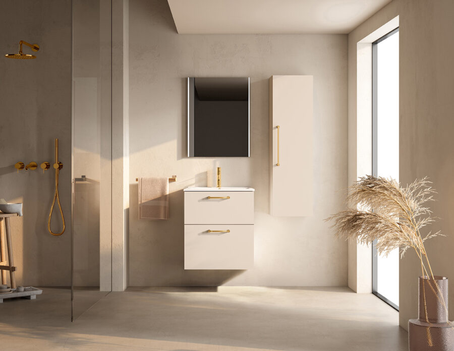 Conjunto mueble VERSO 2 cajones y lavabo Flat de Visobath - Imagen 2
