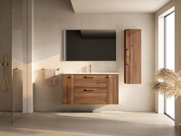 Conjunto mueble VERSO 2 cajones 2 puertas y lavabo Flat de Visobath