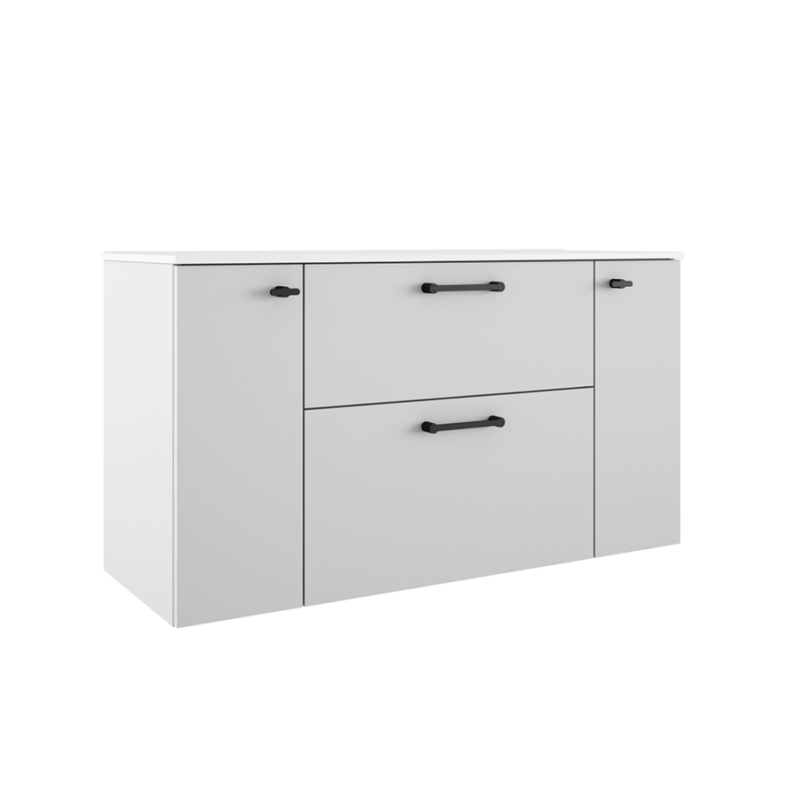 Conjunto mueble VERSO 2 cajones 2 puertas y lavabo Flat de Visobath - Imagen 12