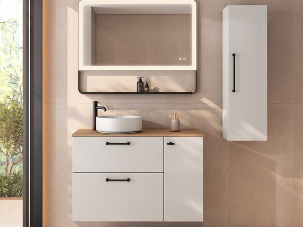Conjunto mueble VERSO 2 cajones 1 puerta y tapa Idole de Visobath