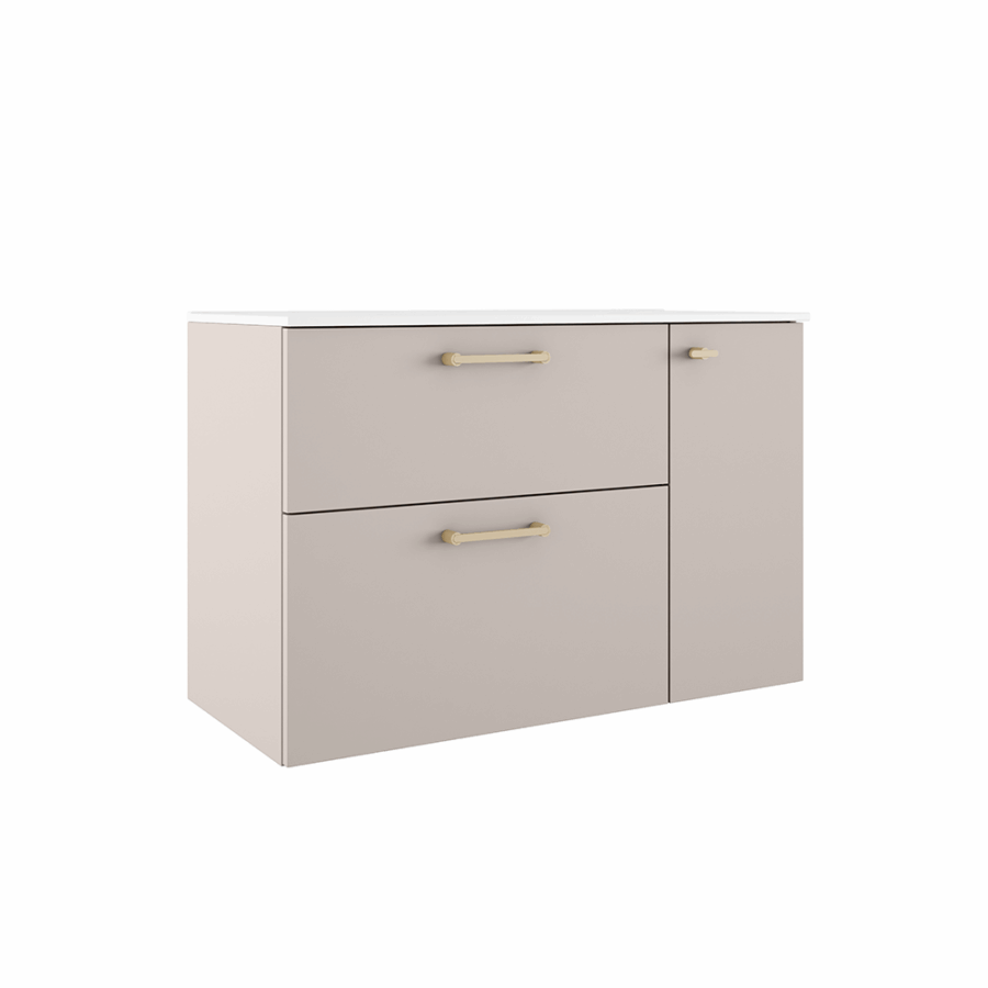 Conjunto mueble VERSO 2 cajones 1 puerta y tapa Idole de Visobath - Imagen 9