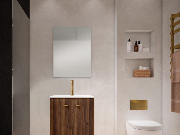 Conjunto mueble DELTA 2 puertas lisas y lavabo Flat de Visobath