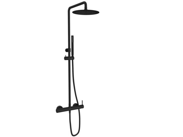 Columna de ducha monomando LOOP negro mate de Sanycces