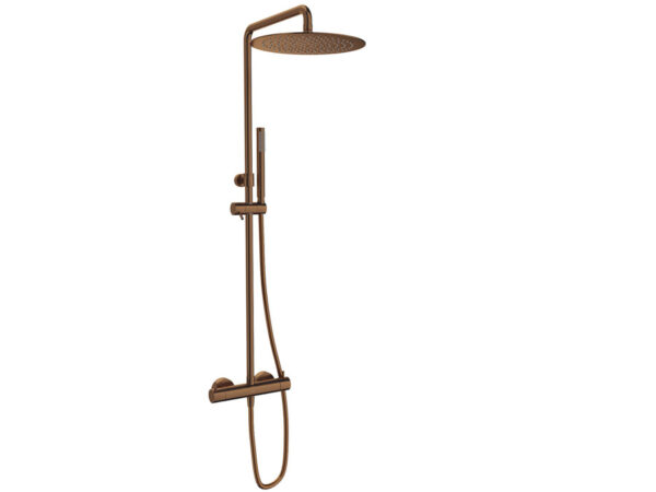 Columna de ducha termostática LOOP oro rosa cepillado de Sanycces