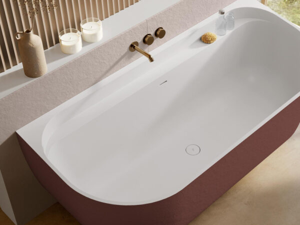 Bañera semi-exenta NOON COLORS SLATE de Acquabella