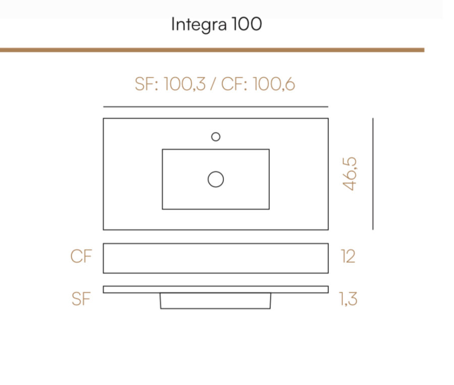 Encimera sin faldón INTEGRA 100 de Acquabella - Imagen 16