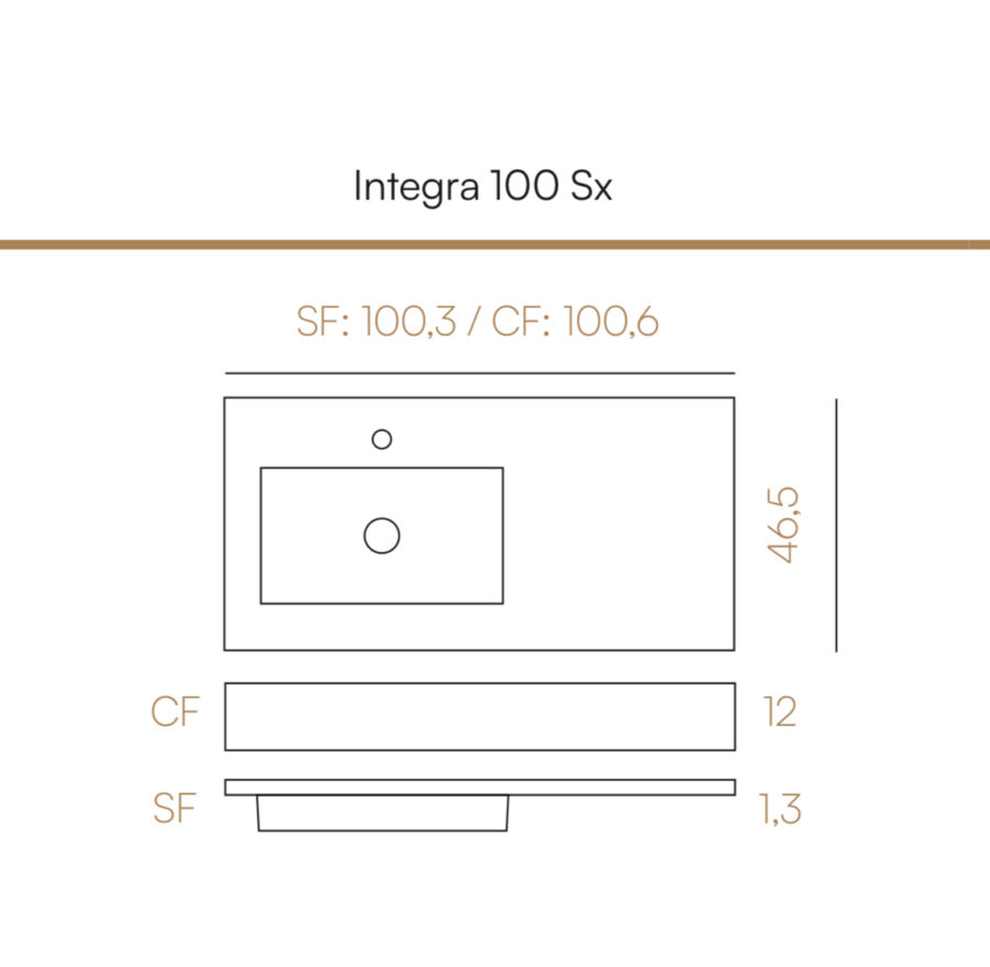 Encimera sin faldón INTEGRA 100 de Acquabella - Imagen 18