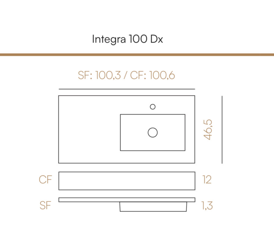 Encimera sin faldón INTEGRA 100 de Acquabella - Imagen 17