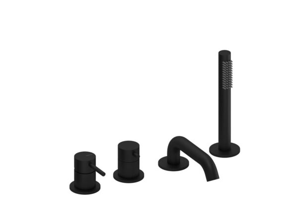 Grifo borde bañera LOOP negro mate de Sanycces