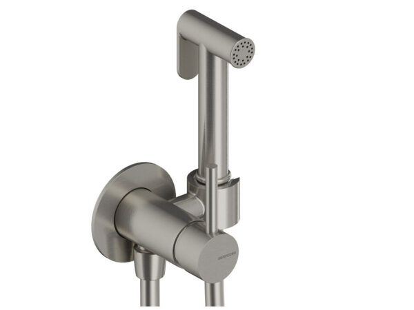 Grifo bidé-WC mural LOOP níquel cepillado de Sanycces