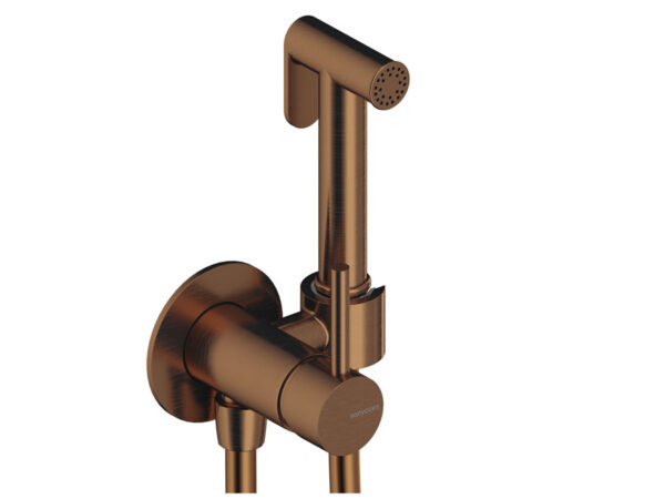 Grifo bidé-WC mural LOOP oro rosa cepillado de Sanycces