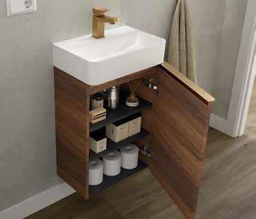 Conjunto mueble de baño AIDA 1 puerta NOGAL MAYA de Salgar - Imagen 2