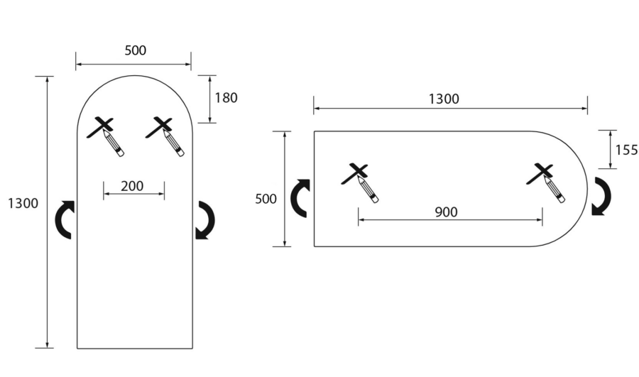 Espejo EMILE 500 horizontal vertical con luz led (22 W - 3000ºK) - Imagen 5