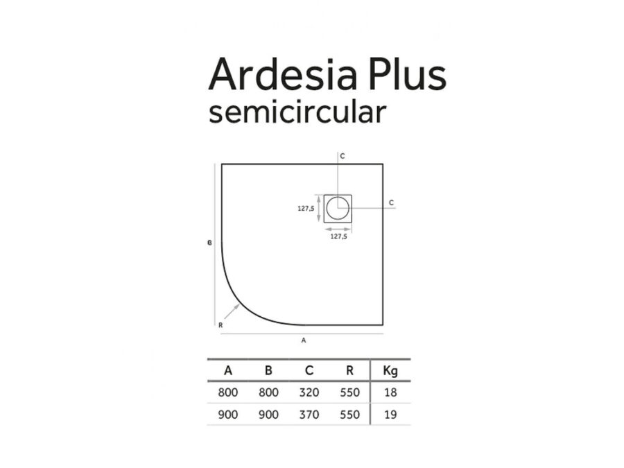 Plato de ducha ARDESIA PLUS SEMICIRCULAR de Gme - Imagen 13