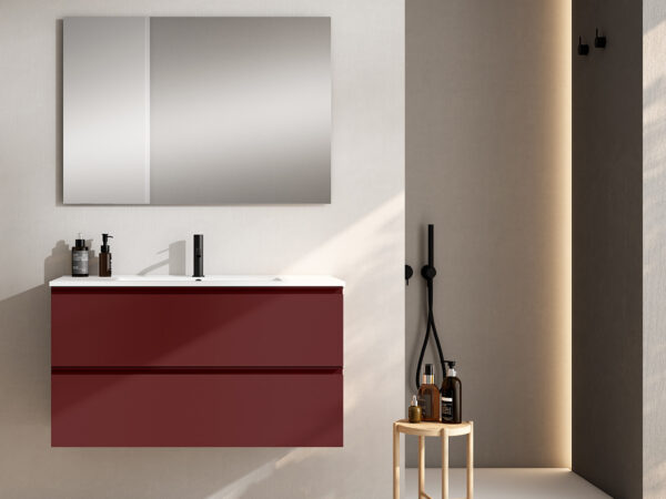 Conjunto mueble 2 cajones GRANADA MONOCOLOR de Visobath