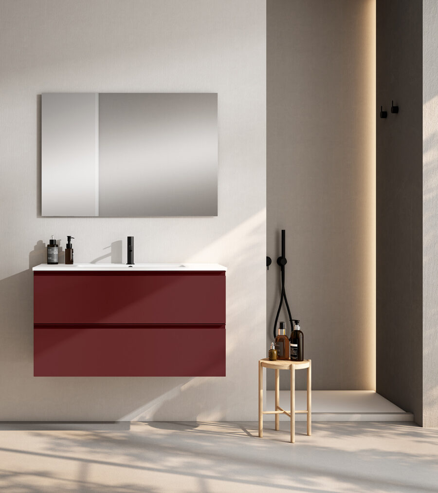 Conjunto mueble 2 cajones GRANADA MONOCOLOR de Visobath