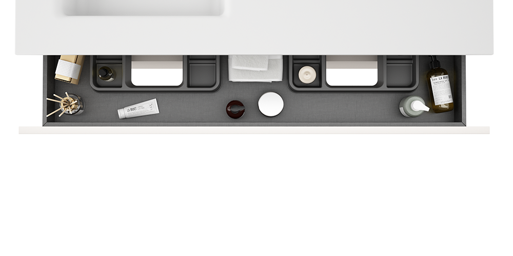 Conjunto mueble 2 cajones 120 cm GRANADA MONOCOLOR de Visobath - Imagen 9