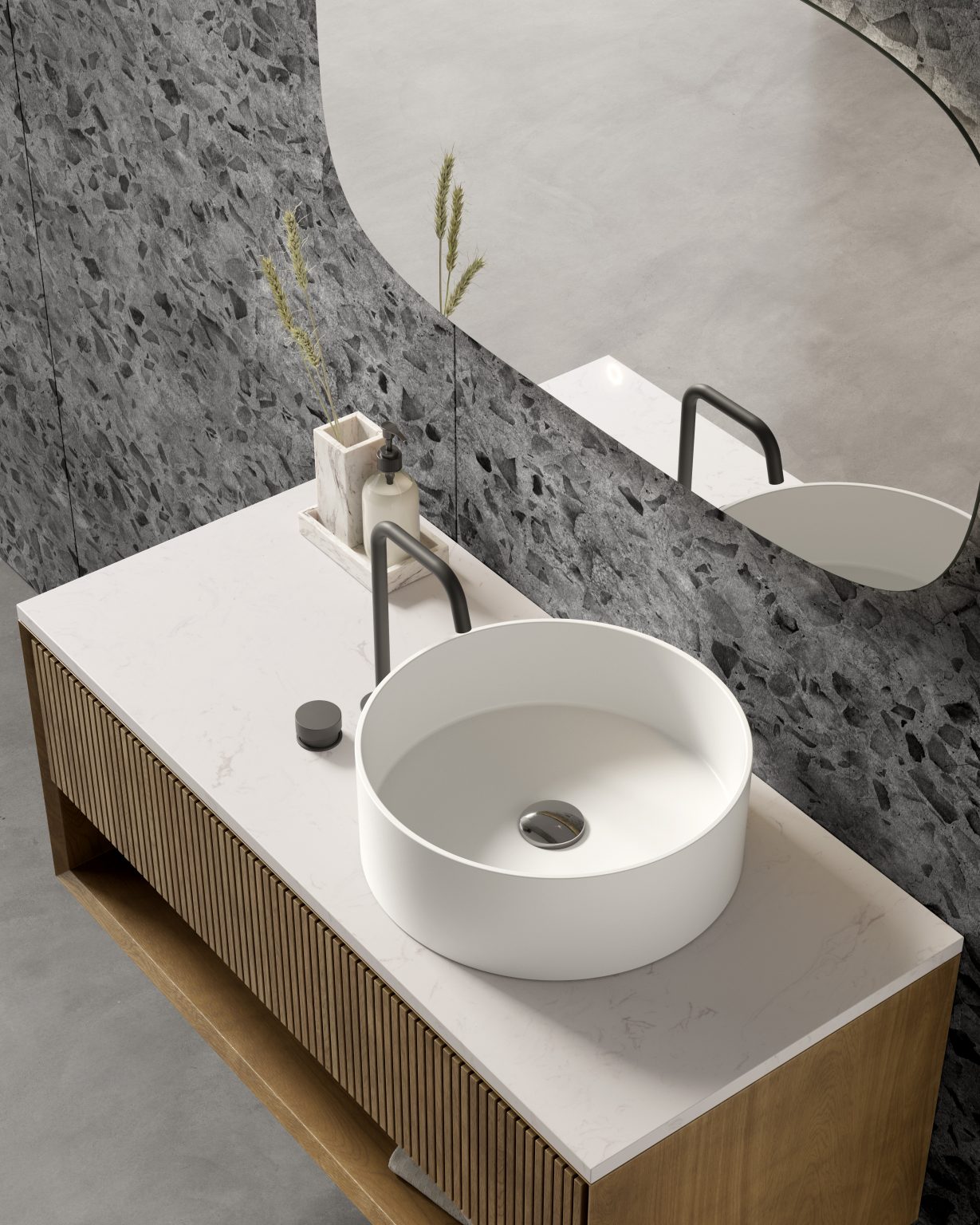 Lavabo sobre encimera ORBA de Nuovvo