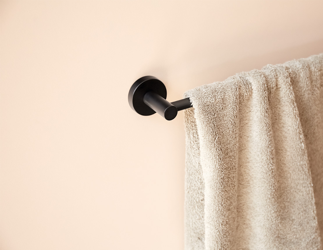 Toallero de barra a pared 45-60 cm LOOP negro mate de Sanycces - Imagen 2