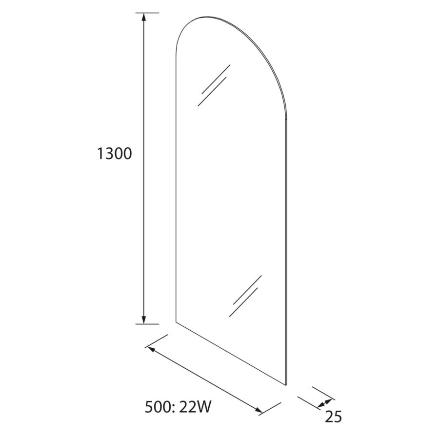 Espejo EMILE 500 horizontal vertical con luz led (22 W - 3000ºK) - Imagen 4