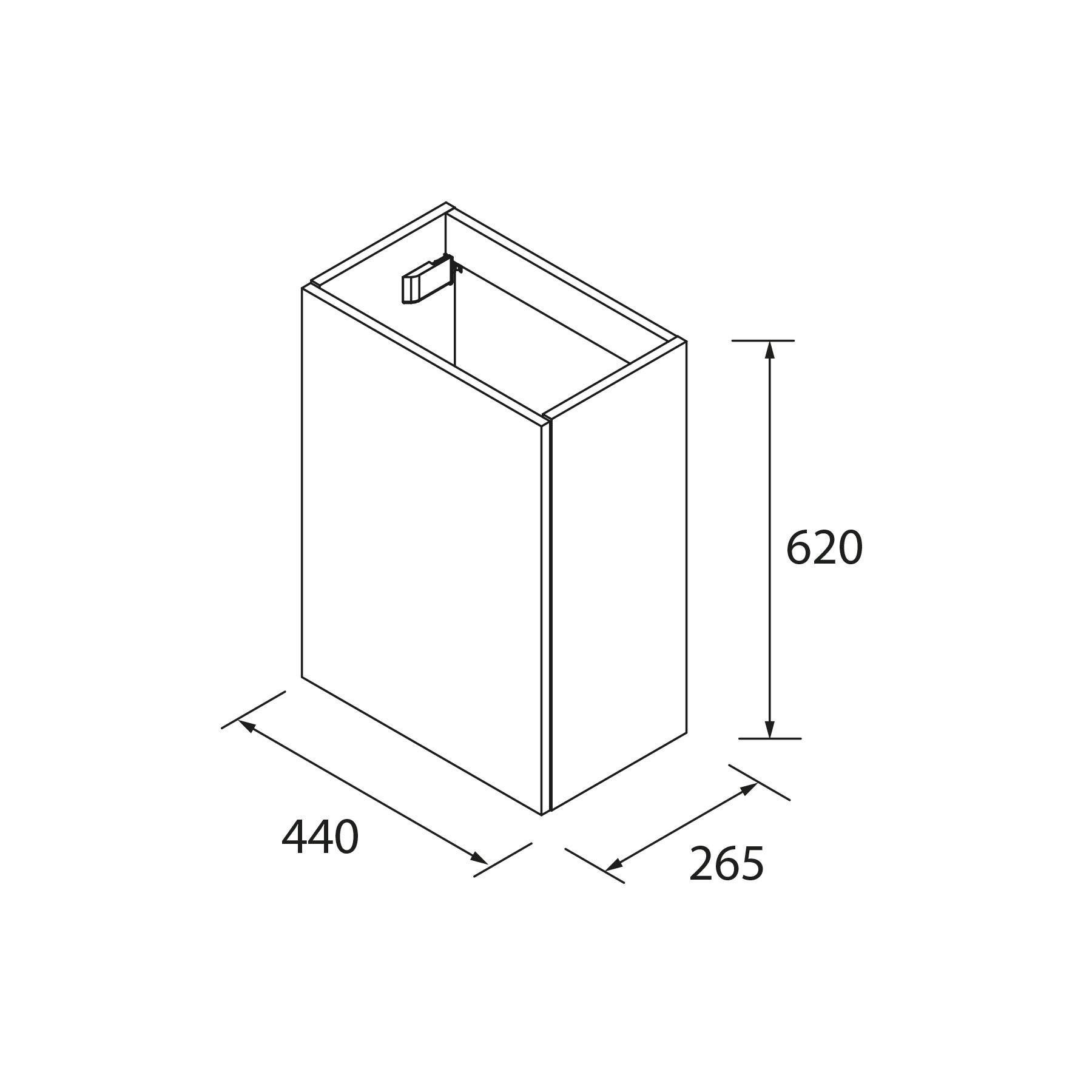 Conjunto mueble de baño AIDA 1 puerta MACCHIATO de Salgar - Imagen 7