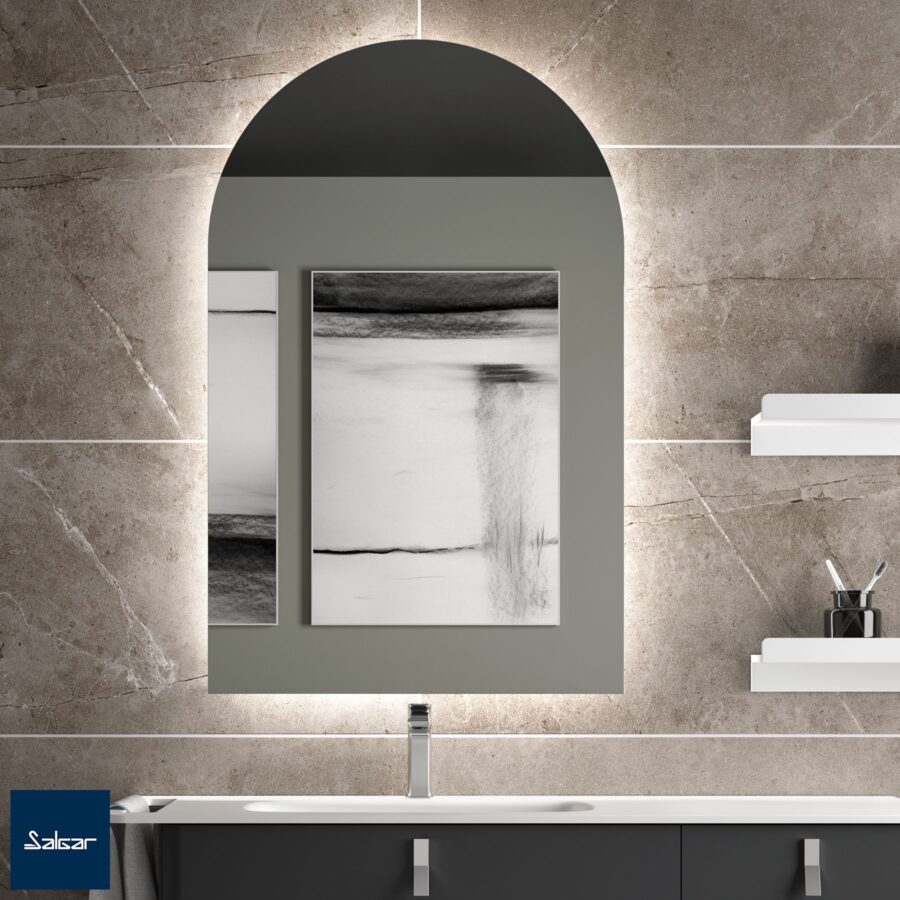 Espejo EMILE 700 horizontal vertical con luz led (20 W- 5700ºK)