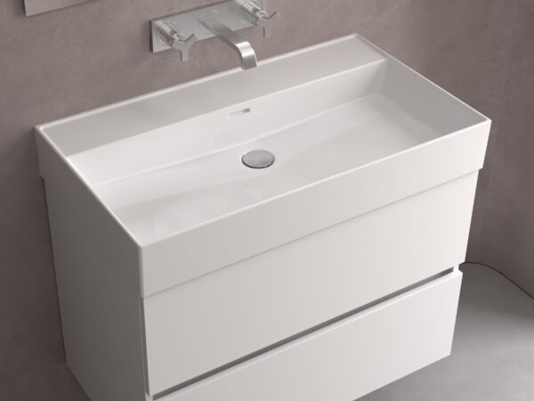 Lavabo de porcelana sin orificio para grifo VENETO 101 Salgar