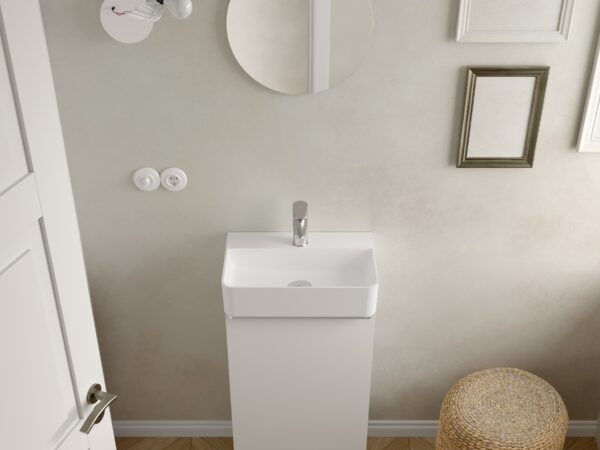 Conjunto mueble de baño AIDA 1 puerta WHITE COTTON de Salgar