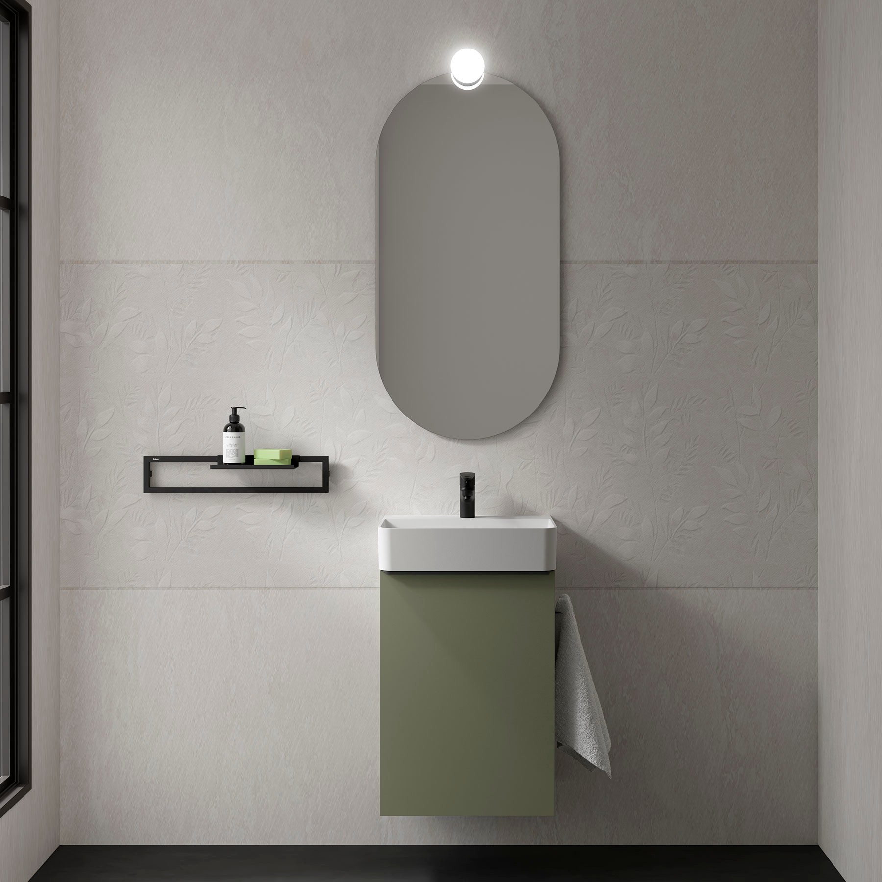 Conjunto mueble de baño AIDA 1 puerta GREEN FOREST de Salgar