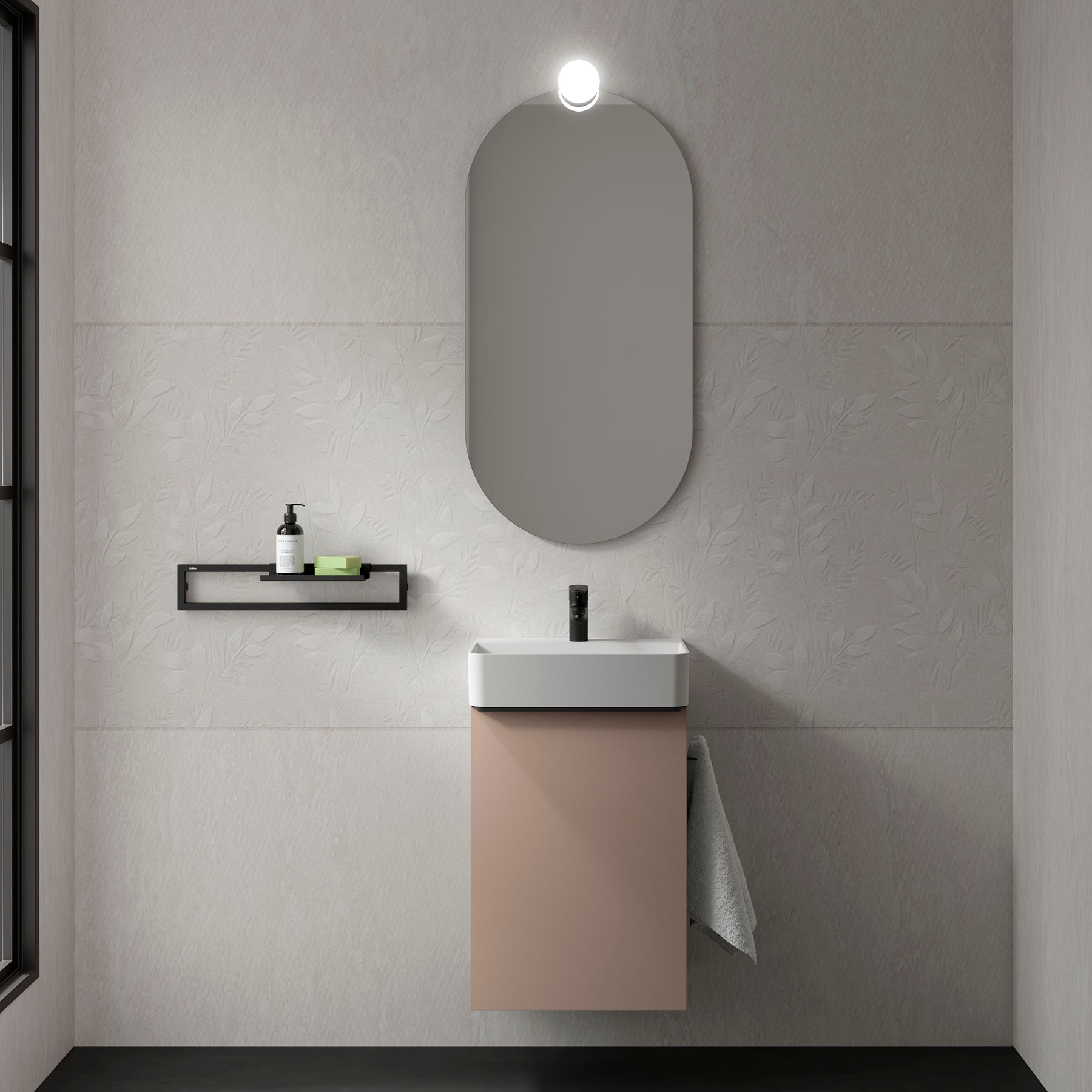 Conjunto mueble de baño AIDA 1 puerta MACCHIATO de Salgar
