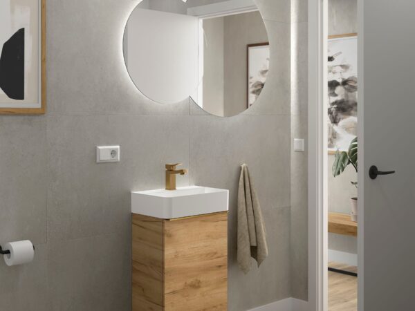 Conjunto mueble de baño AIDA 1 puerta ROBLE ÁFRICA de Salgar
