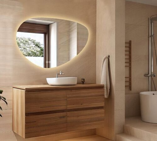 Espejo con luz DROP ST de Doccia