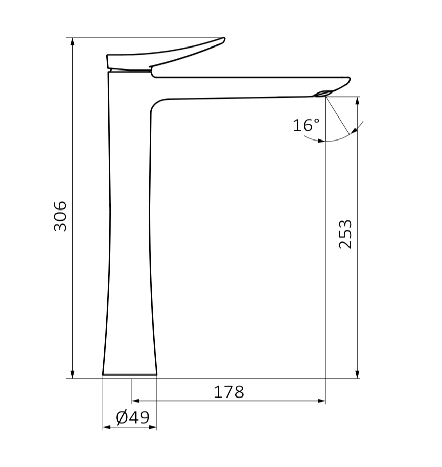 Grifo lavabo alto NAVA cobre EterNice de GRB mixers - Imagen 5