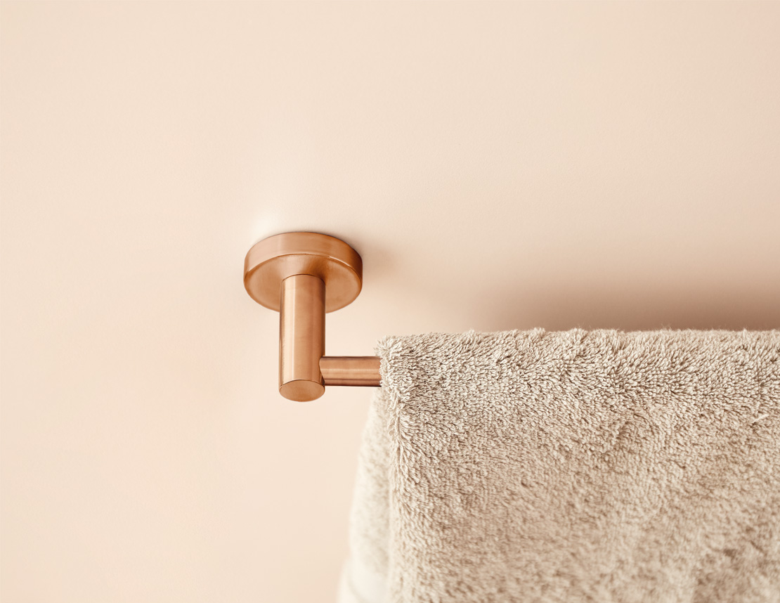 Toallero de barra a pared 45-60 cm LOOP oro rosa cepillado de Sanycces - Imagen 2