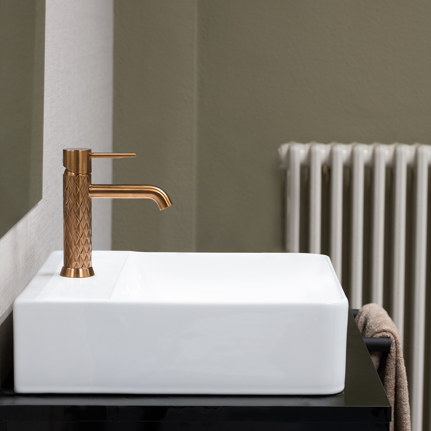 Grifo lavabo ODISEA JOYA cobre cepillado de Ramonsoler - Imagen 2