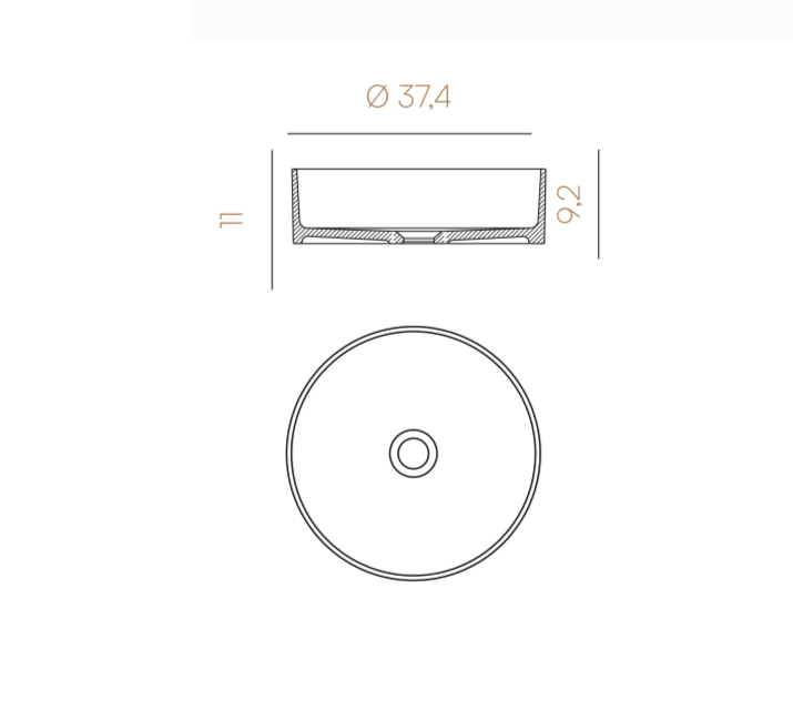 Lavabo Solid Surface TAI de Acquabella - Imagen 5