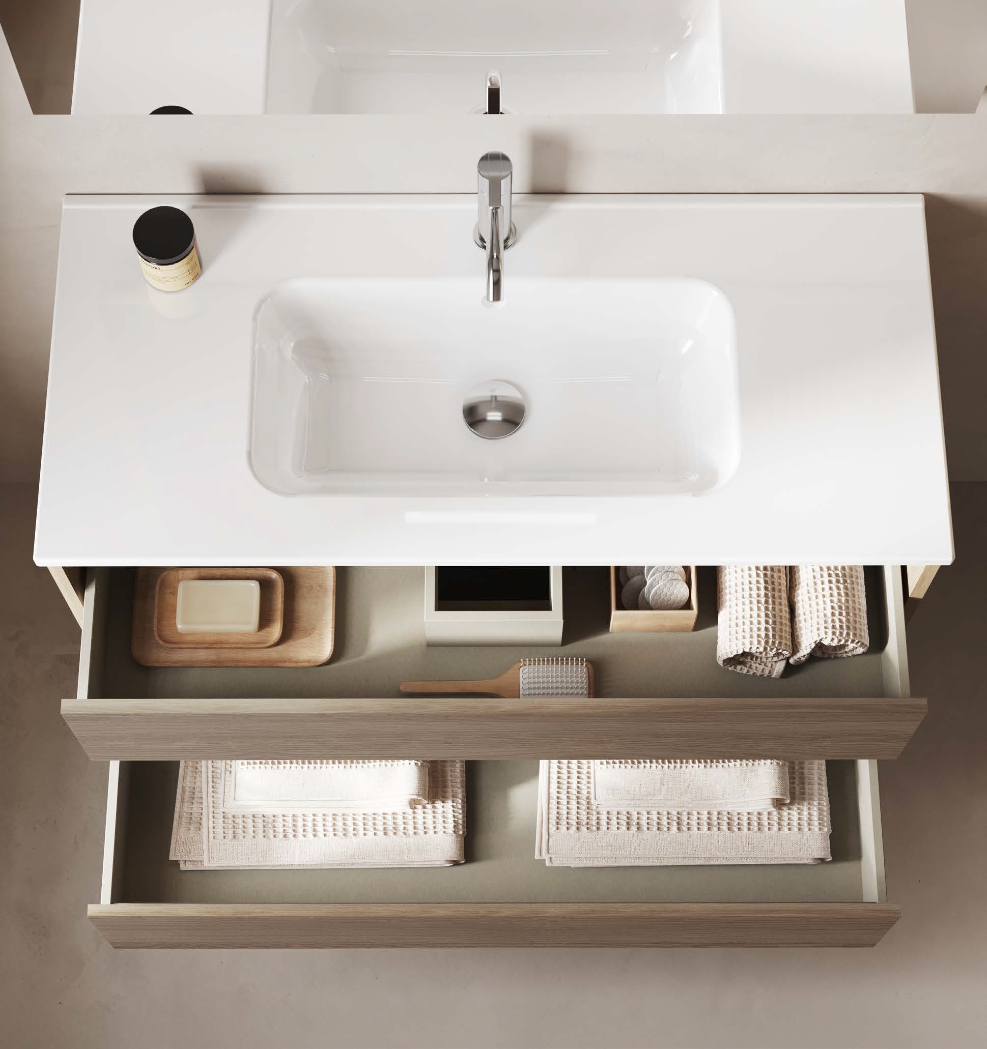 Conjunto mueble de baño fondo reducido 2 cajones SANSA Royo - Imagen 2