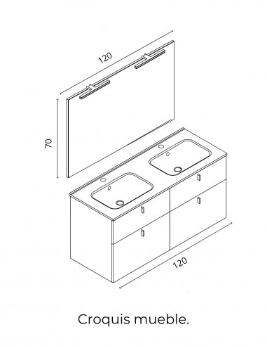 Conjunto mueble de baño WIN 4 cajones de Royo - Imagen 10