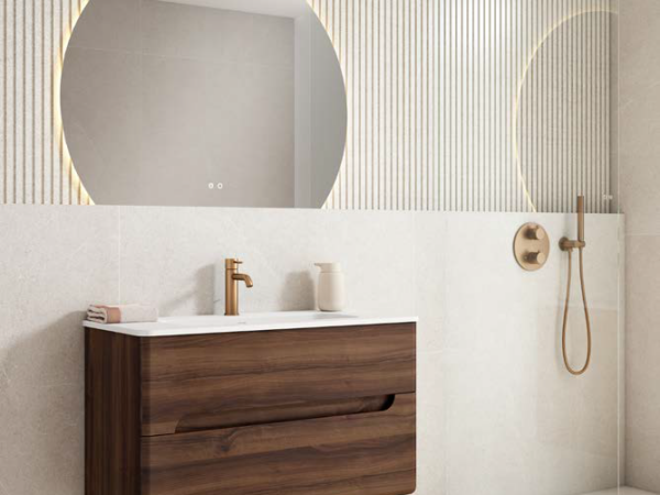 Conjunto mueble 2 cajones y lavabo ONDA de Visobath