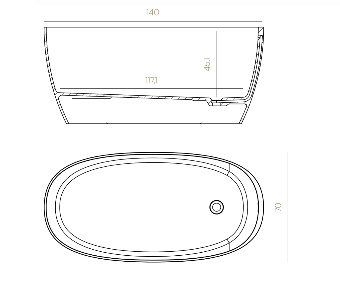 Bañera exenta YURA de Acquabella - Imagen 5