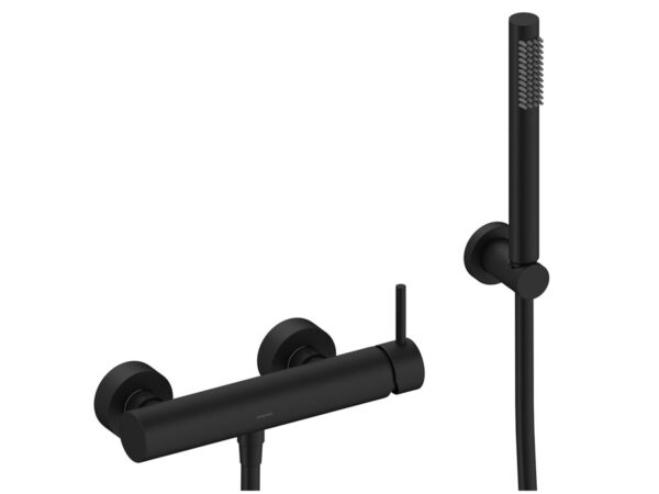 Kit monomando exterior para ducha negro mate LOOP de Sanycces