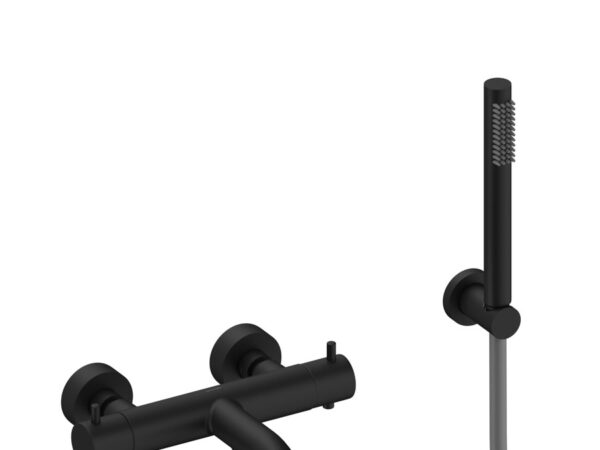 Kit termostático exterior para baño-ducha negro mate LOOP de Sanycces