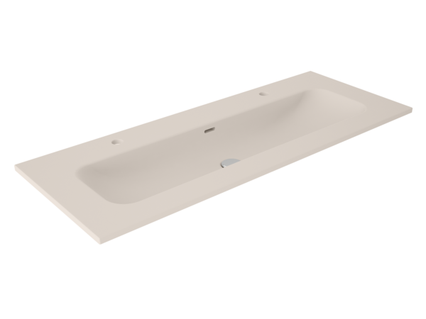 Lavabo cerámico con 2 orificios de grifos IDEA MATCH de Visobath