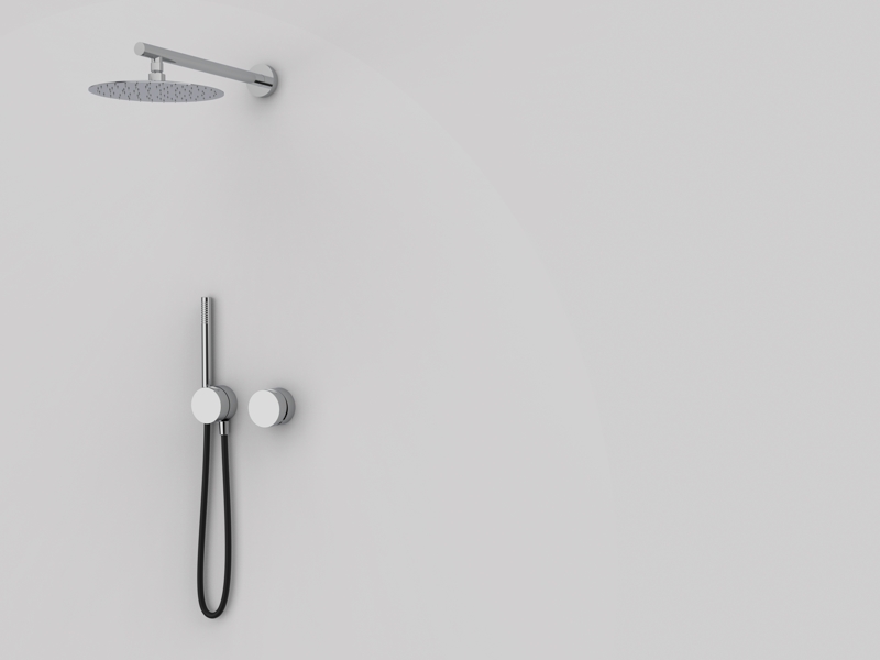 Set ducha monomando 2 salidas INCOOL cromo de GRB mixers