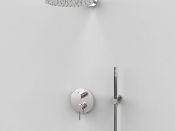 Set ducha monomando 2 salidas TIME acero Eternice de GRB mixers