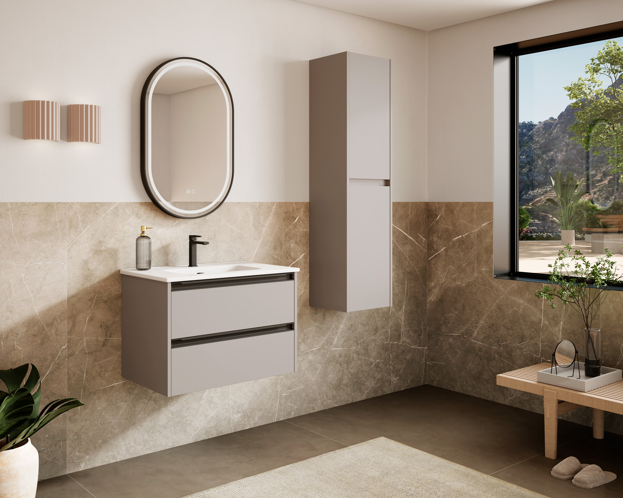 Conjunto mueble de baño 2 cajones VENTO de Coycama - Imagen 7